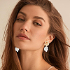 14Pcs Brass Stud Earrings Findings KK-BBC0020-88-5