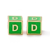 Rack Plating Brass Enamel Beads KK-B060-04G-02D-2