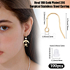 100Pcs 304 Stainless Steel Earring Hooks STAS-BBC0008-78B-2