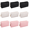 9Pcs 3 Colors Imitation Leather Zipper Cosmetic Pouches ABAG-GL0001-01-1