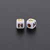 Opaque White Acrylic Beads X-MACR-Q242-010N-2