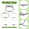 10Pcs 5 Colors 304 Stainless Steel Macrame Pouch Bracelet Making for Stone Holder AJEW-UN00038-3