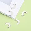 Non-Tarnish Crescent Moon Stainless Steel Charms Pendants X-STAS-Q168-06-6