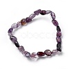 Natural Auralite Bead Stretch Bracelets X-BJEW-K213-63-2