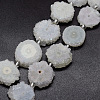 Natural Druzy Quartz Crystal Beads Strands G-F582-A15-1