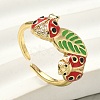 Brass Micro Pave Cubic Zirconia Cuff Rings for Women RJEW-F196-01G-1