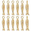 12Pcs Brass Pendants KK-BC0015-37-1