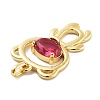 Rack Plating Brass Glass Pendants KK-Z071-46G-01-2