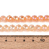 Anti-Tarnish Electroplate Glass Beads Strands GLAA-N064-8mm-04-2