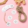 100Pcs Thanksgiving Themed Round Dot Paper Hang Gift Tags CDIS-YW0001-10B-2