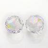 Faceted Round Glass Pendants GLAA-O008-G03-1