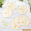 Hexagon Wood Measuring Growth Chart Rulers TOOL-WH0136-124A-4