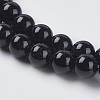 Natural Black Onyx Beads Strands G-G591-6mm-06-3