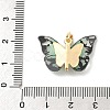 Rack Plating Leaf Brass Acrylic Pendants KK-S407-09G-3
