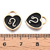 Light Gold Plated Alloy Enamel Pendants ENAM-R136-30-22-3
