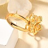Flower Rotatable Finger Ring for Women RJEW-U035-01G-03-3