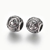 316 Surgical Stainless Steel European Beads STAS-F195-128P-11-1