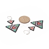 Glass Seed Beaded Triangle Dangle Leverback Earrings EJEW-MZ00044-4