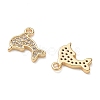 Brass Micro Pave Cubic Zirconia Charms KK-D261-13G-2