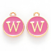 Golden Plated Alloy Enamel Charms ENAM-S118-08W-1