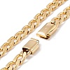 Ion Plating(IP) 304 Stainless Steel Curb Chains Necklace for Women NJEW-E155-01G-5