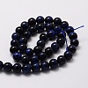 Natural Tiger Eye(Dyed & Heated) Round Beads Strands G-E329-8mm-40B-2