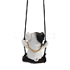 Cute Resin Swinging Bulldog Pendant Decorations HJEW-A010-01B-4