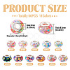 66Pcs 11 Colors Transparent Resin Rondelle European Beads RESI-TA0004-86-4