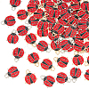 60Pcs 2 Colors Alloy Enamel Pendants ENAM-HY0001-27-1