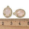 Natural Rose Quartz Faceted Oval Pendants G-I375-02G-10-3