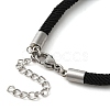 Milan Cord & 304 Stainless Steel Bracelets Making MAK-H004-02G-P01-3