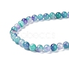 Faceted Rondelle Dyed Natural White Jade Bead Strands G-D073-01E-3