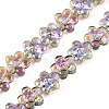 Electroplate Glass Beads Strands EGLA-T028-02J-1