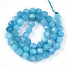 Dyed Natural White Jade Beads Strands G-T139-8mm-46G-3