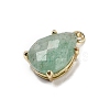 Natural Dyed Strawberry Quartz Faceted Pendants G-M431-16G-07-2