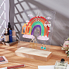 Transparent Acrylic Slant Back Earring Display Stands EDIS-WH0035-20B-03-5