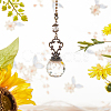 Faceted Glass Round Big Pendant Decorations HJEW-GF0001-09C-4