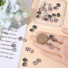 20Pcs 2 Colors UV Plating Alloy Enamel Pendants ENAM-SC0003-98-3