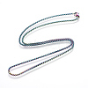 Ion Plating(IP) 304 Stainless Steel Box Chain Necklaces NJEW-P251-02B-1