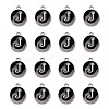 Platinum Plated Alloy Charms X-ENAM-S118-02J-P-2
