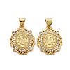 Brass Micro Pave Cubic Zirconia Pendants KK-Q252-059-NF-1