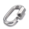 304 Stainless Steel Screw Carabiner Lock Charms STAS-H107-04A-5