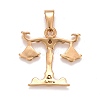 Ion Plating(IP) 304 Stainless Steel Pendants X-STAS-D165-14G-09-2
