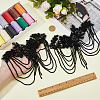 Rhinestone & Rhinestone Glass & Imitation Pearl & Embroider Thread Iron on/Sew On Patches PATC-WH0023-42-3