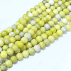Natural Yellow Mustard Jasper Beads Strands X-G-Q462-6mm-39-2