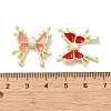 Rack Plating Alloy Enamel Pendants FIND-C049-05G-3