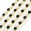Brass Rhinestone Strass Chains CHC-N017-001A-A13-1