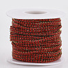 304 Stainless Steel Rhinestone Strass Chains STAS-T055-06G-3