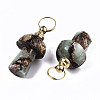 Assembled Synthetic Bronzite and Aqua Terra Jasper Openable Perfume Bottle Pendants LS-G-S366-057B-3