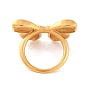 Ion Plating(IP) 304 Stainless Steel Bowknot Finger Rings for Women RJEW-S414-46B-G-3